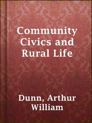cover image of Community Civics and Rural Life